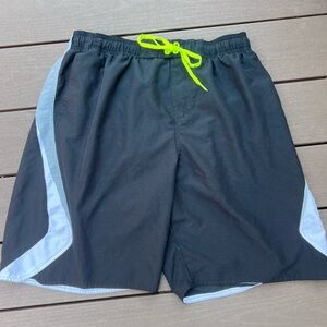 Men’s Black Grey White Green Swimming Trunks Size XL